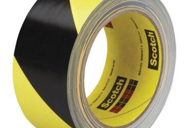 3M Diagonal Stripe Safety Tape – Highly Visible and Reliable Floor Marking, Yellow and Black
