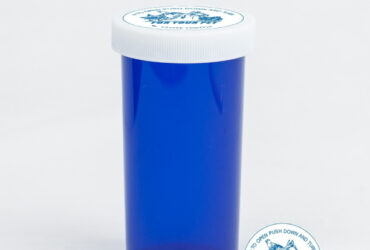 Ovals and Vials 08496-4022-18 ColorSafe 40 dram Blue Vial with Child Resistant Cap CRC