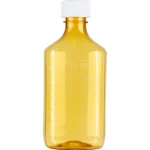 Ovals and Vials 08496-0431-10 ColorSafe 4 oz Amber Oval with Child Resistant Cap CRC