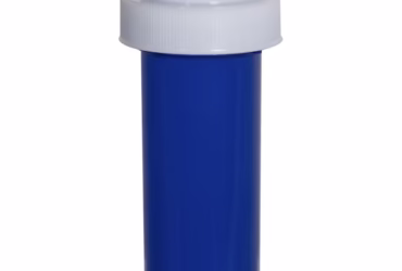 Ovals and Vials 08496-0802-41 ColorSafe 8 dram Blue Vial with Reversible Cap RC