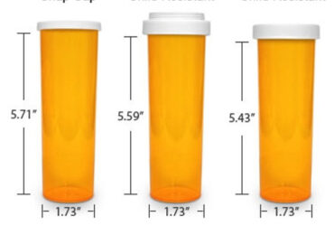 Ovals and Vials 08496-6021-11 ColorSafe 60 dram Amber Vial with Child Resistant Cap CRC