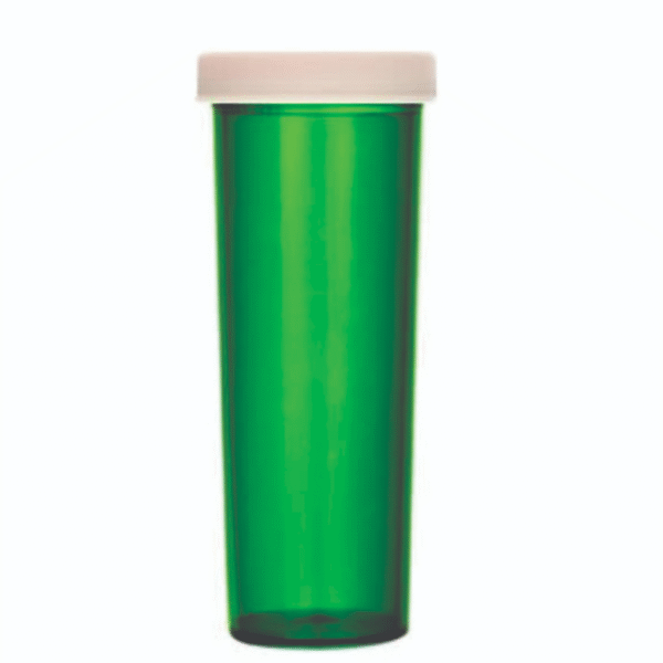 Ovals and Vials 08496-6023-11 ColorSafe 60 dram Green Vial with Child Resistant Cap CRC