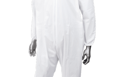 AMBISHIELD MPCV2XHB 2X WHITE MICROPOROUS COVERALL, ZIPPER FRONT, ATTACHED HOOD AND BOOTS, ELASTIC WRISTS 25 25/BAG