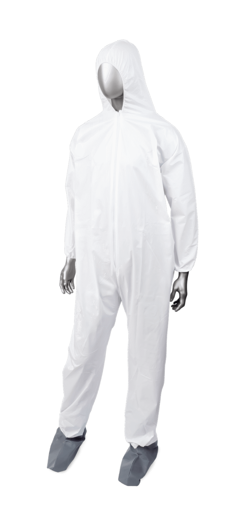 AMBISHIELD MPCV2XHB 2X WHITE MICROPOROUS COVERALL, ZIPPER FRONT, ATTACHED HOOD AND BOOTS, ELASTIC WRISTS 25 25/BAG