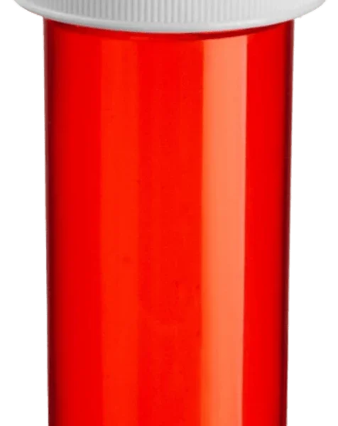 Ovals and Vials 08496-0805-41 ColorSafe 8 dram Red Vial with Reversible Cap RC