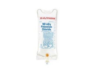Baxter 2B1357X Potassium Chloride 20 mEq/L in 0.45% Sodium Chloride Injection USP 1000 mL