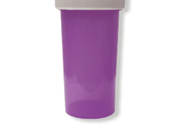 Ovals and Vials 08496-4004-16 ColorSafe 40 dram Violet Vial with Reversible Cap RC
