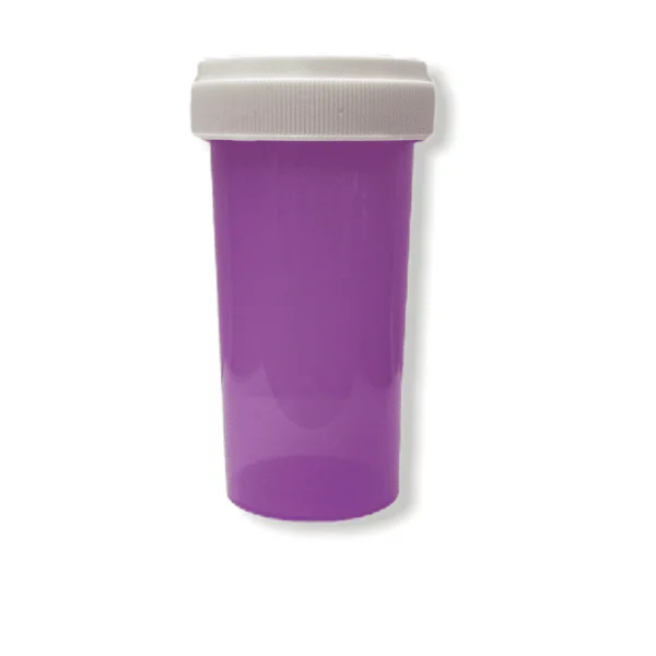 Ovals and Vials 08496-4004-16 ColorSafe 40 dram Violet Vial with Reversible Cap RC
