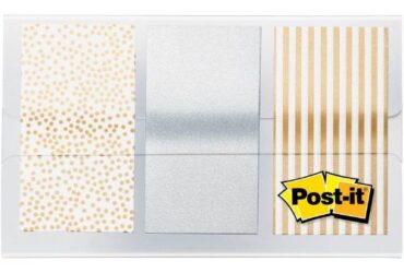 3M Post-it Flags – Reliable and Shimmering Page Markers, 0.94 in, AST Metallic Collection
