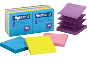 3M Pop-up Notes – Reliable and Colorful, Removable, 3 in x 3 in, Assorted Brights