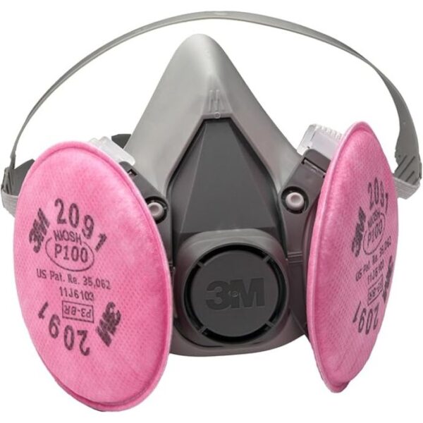 3M 6000 Series Half Facepiece Respirator Assembly – Reliable and Complete P100 Protection, Large