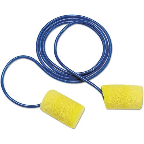 3M E·A·R Classic Corded Earplugs – Reliable and Comfortable Hearing Protection, PVC Foam, Yellow, 200 Pairs