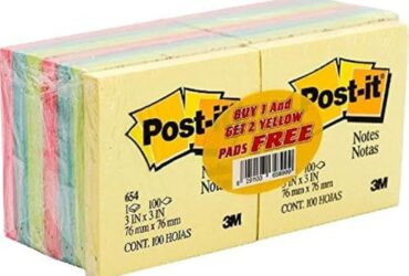 3M Post-it Pop-up Refill – Reliable 3x3 Assorted Colors, 100 Sheets, 12 per Pack