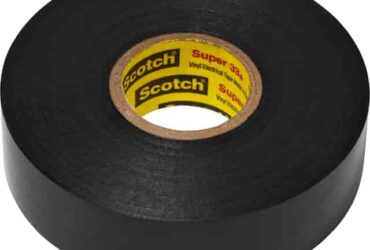 3M Electrical Scotch Tape – Durable and Reliable Insulation, Black, 10 Rolls per Carton