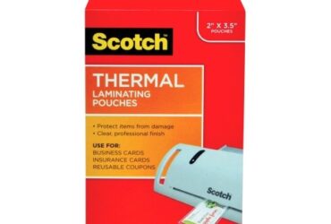 3M Scotch Business Card Size Thermal Laminating Pouches – Durable and Clear Protection