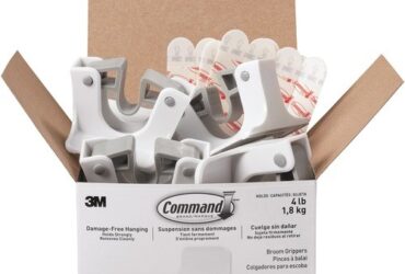 3M Command Broom Gripper – Secure and Damage-Free Storage