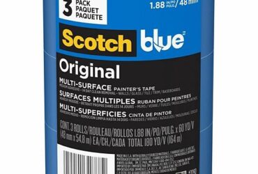 3M ScotchBlue Painter's Tape – Reliable and Clean Removal, 1.88 in x 60 yd, 3 in Core, Blue, 3 per Pack