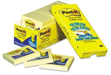 3M Pop-up Notes Refills – Cabinet Pack, 3 in x 3 in, Canary Yellow