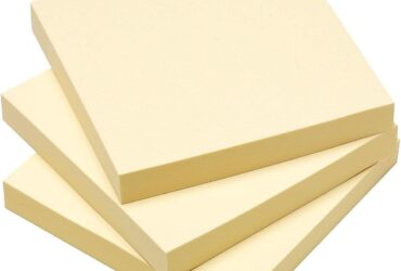 3M Self-Sticking Notes – Reliable and Bright, 3 in x 3 in, Canary Yellow, 100 Sheets per Pad, 18 per Pack