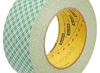 3M Double-Coated Tape – Strong and Permanent Bonding, 2 in x 36 yd, 3 in Core, Clear