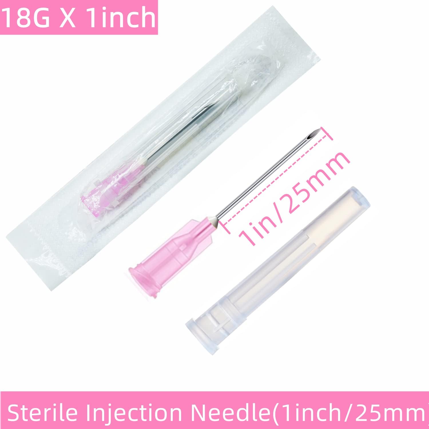 MediDent L-1000 Sterile Hypodermic Syringe Needle – 18G x 1 in, 100 per Box MediDent L-1000 Sterile Hypodermic Syringe Needle – 18G x 1 in, 100 per Box