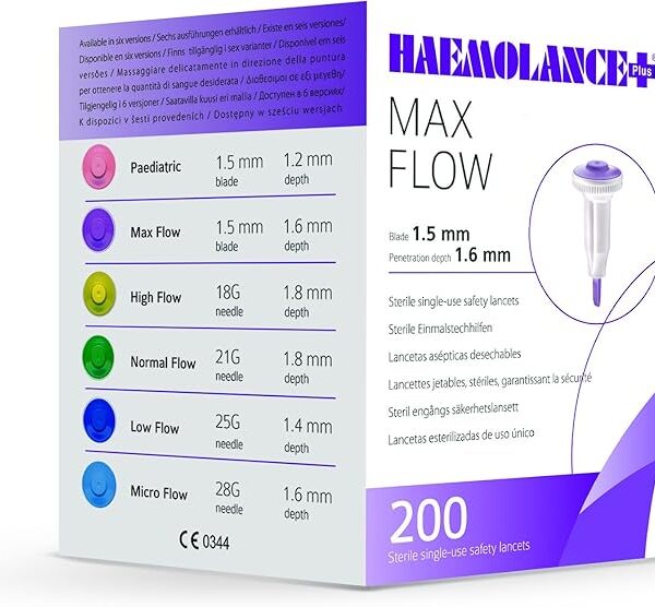 9642 Haemolance Plus Max Flow Blade Blade 1.6 mm 100