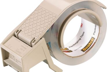 3M Scotch Compact and Quick Loading Dispenser – Efficient and Durable Tape Tool for Box Sealing, 3 in Core, Plastic, Gray