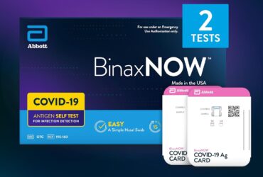 Abbott BinaxNOW 195-160 COVID-19 Antigen Self Test – 2 Tests per Box
