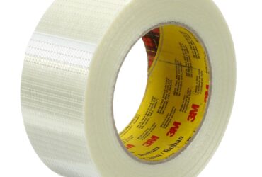3M Scotch Bi-Directional Filament Tape – Strong and Reinforced Sealing, 50 mm x 50 m, 3 in Core, Clear
