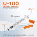 DropSafe 6083 Insulin Safety Syringe 31G x 6 mm, 1 mL – 100 per Box
