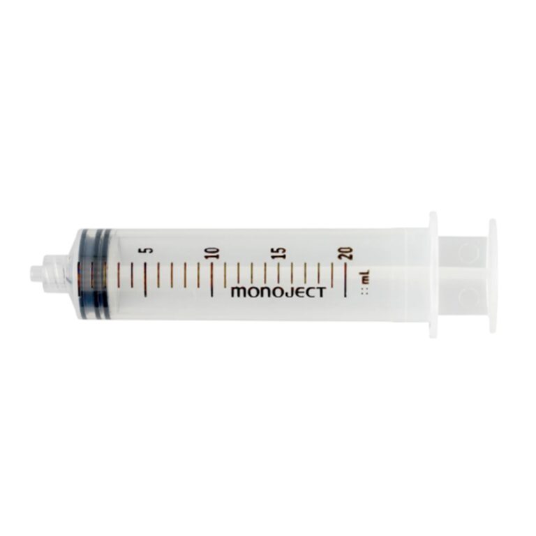 Covidien 1182000777 Monoject 20 mL Syringe Luer Lock Tip – 80 per box, 800 per case