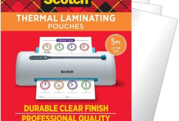 3M Scotch Letter Size Thermal Laminating Pouches – Durable and Clear Protection, 5 mil, 9 in x 11.5 in, 100 per Pack