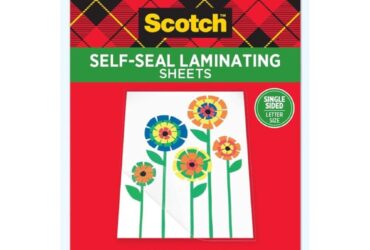 3M Self-Laminating Sheets – Durable and Easy-to-Use, Single-Sided, 8.5 in x 11 in, Clear, 10 per Pack