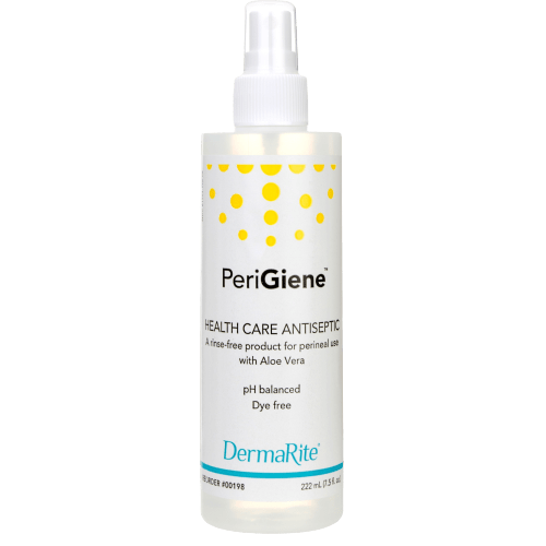 DermaRite 00198 Antimicrobial Perineal Wash PeriGiene® Liquid 8 oz. Pump Bottle Unscented (48/CS)