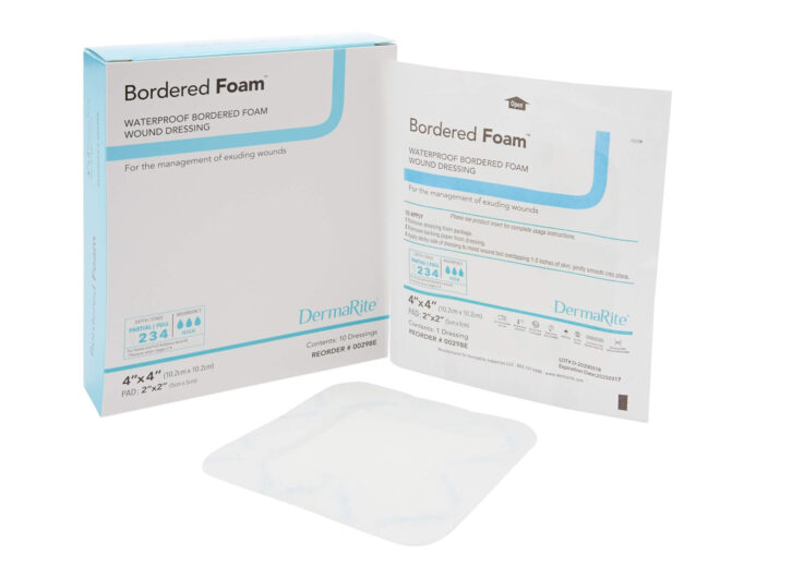 DermaRite 00298E: Dressing Bordered Foam 4X4 (Box of 10) DermaRite 00298E: Dressing Bordered Foam 4X4 (Box of 10)