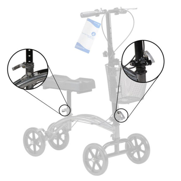 Dynarex RPKW-06RL-A Knee Walker Lever, Silver, 1