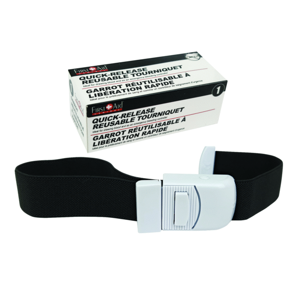 Quick-Release Reusable Tourniquet, Black, 100/1/cs