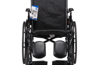 Dynarex 10231 DynaRide S3 Lite Wheelchair - w/Detachable&Flip Desk Arm ELR, 20" x 16", Silver Vein, 1pc/cs