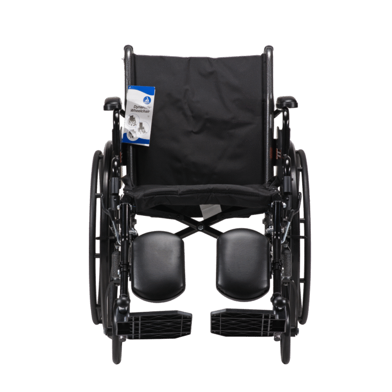 Dynarex 10231 DynaRide S3 Lite Wheelchair - w/Detachable&Flip Desk Arm ELR, 20" x 16", Silver Vein, 1pc/cs