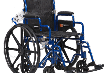 Dynarex 10245 DynaRide Convertible - 18" x 16" w/ Detachable Desk Arm FR, Blue, 1pc/cs