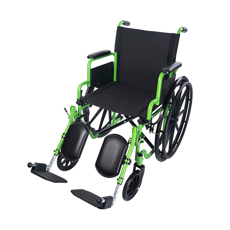 10283-10285_gl-wc_elr_angle-lt_72dpi.png Dynarex 10284-ELR GreenLine Wheelchair 18"x16" with ELR, 250 lb Weight Capacity, 1pc/cs