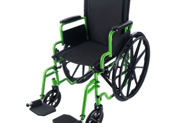 Dynarex 10285-FR GreenLine Wheelchair 20"x16" With Foot Rest, 300 lb Weight Capacity, 1pc/cs