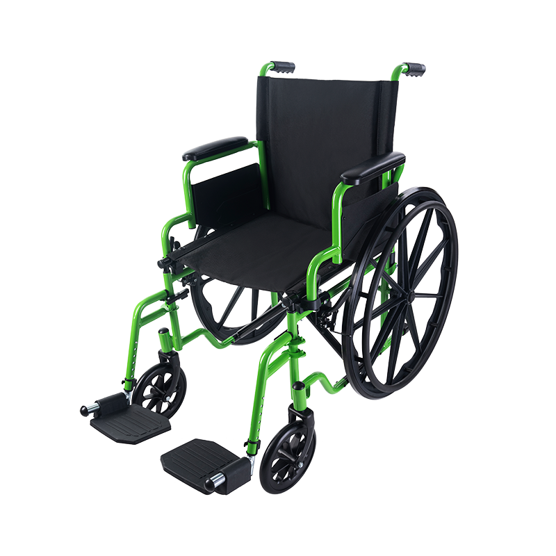 10283-10285_gl-wc_fr_angle-lt_72dpi_-_Copy_2.png Dynarex 10285-FR GreenLine Wheelchair 20"x16" With Foot Rest, 300 lb Weight Capacity, 1pc/cs
