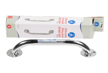 Dynarex 10300 Chrome Knurled Grab Bar, 12", Chrome, 1pc/bx