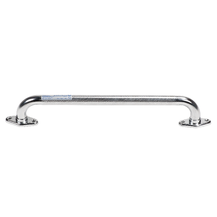 Dynarex 10313 Rotating Flange Knurled Grab Bar, 18", Silver, 1pc/bx