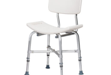 Dynarex 10321 Bariatric Shower Chair w/ Back, White, 1pc/bx