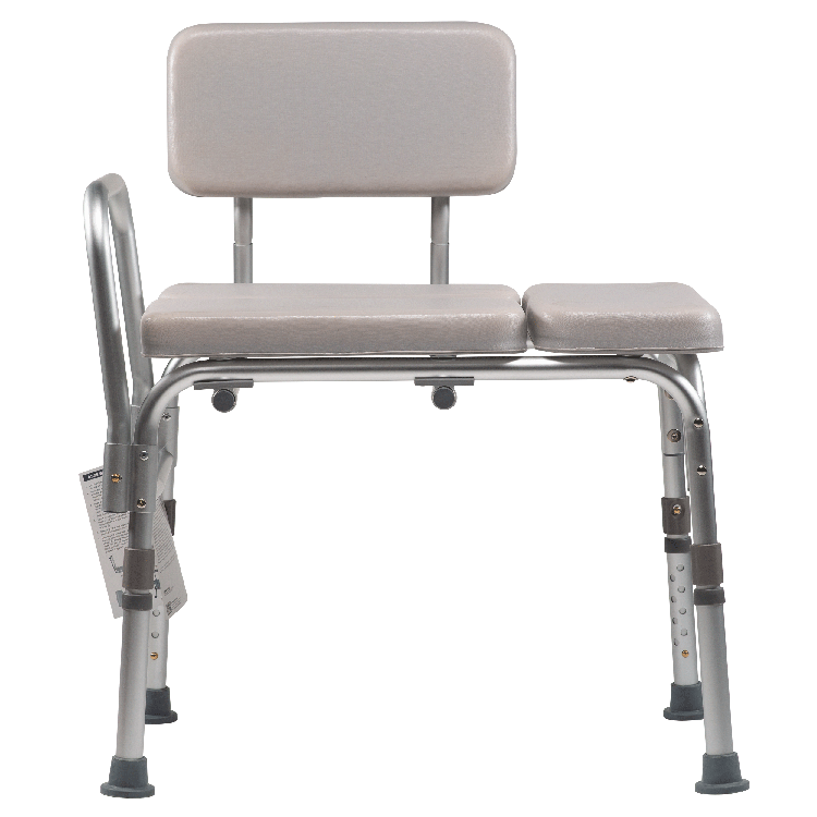 Dynarex 10329 Padded Tub Transfer Bench, Gray, 1pc/bx