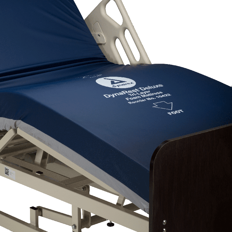 104223.png Dynarex 10423 DynaRest Deluxe Tri-Layer Foam Mattress, 36" x 84" x 6", 1pc/cs