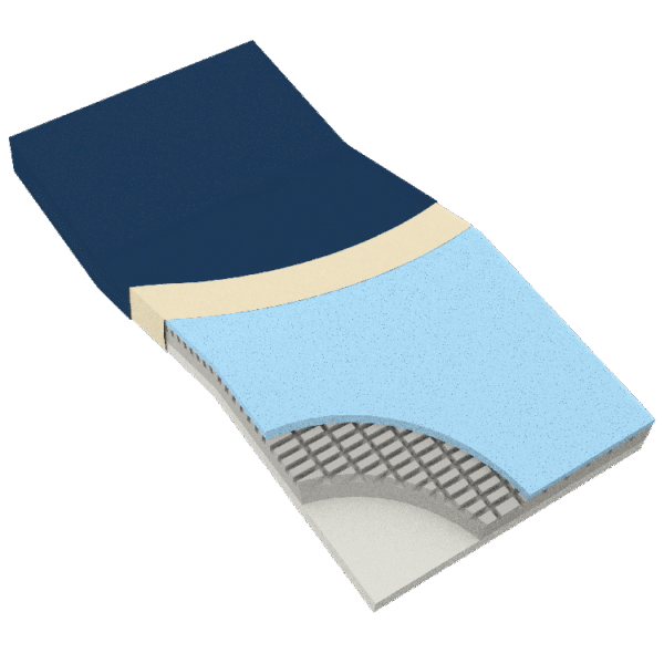 Dynarex 10425 DynaRest Premium Visco-Gel Infused Foam Mattress, 36" x 76" x 6", 1pc/cs