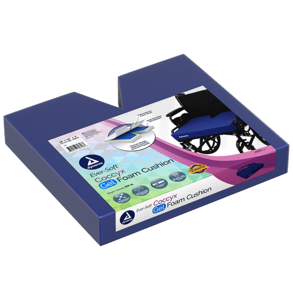 Dynarex 10635 Ever-Soft Coccyx Gel-Foam Cushion, 18" x 16" x 3", 1pc/bx